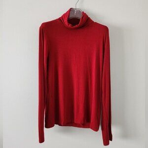 LORD & TAYLOR | Iconic fit turtleneck top red sz Large